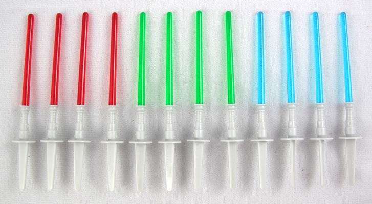 description star wars bakery crafts lot of 12 lightsaber plastic